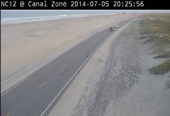 NCDOT camera at the NC 12 Canal Zone on the OBX Arthur (2014)