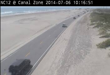 NCDOT camera at the NC 12 Canal Zone on the OBX Arthur (2014)