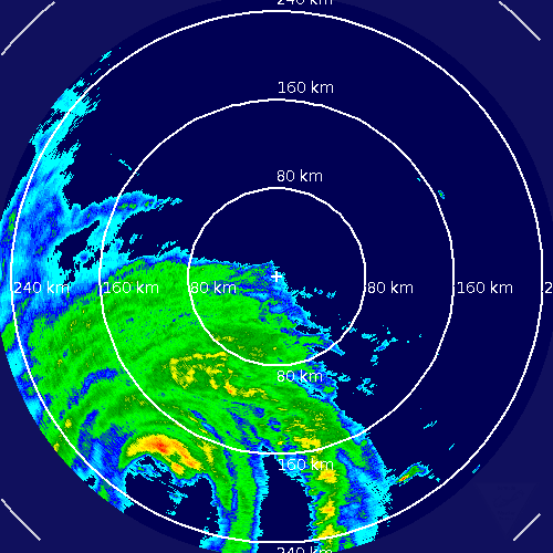 Bermuda Radar Recording of Hurricane Gonzalo (2014) Approach