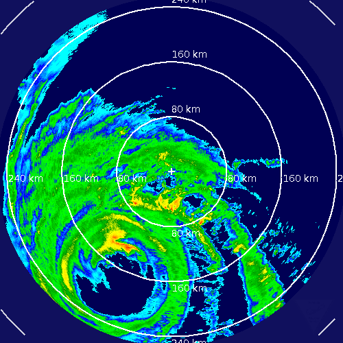 Bermuda Radar Recording of Hurricane Gonzalo (2014) Approach
