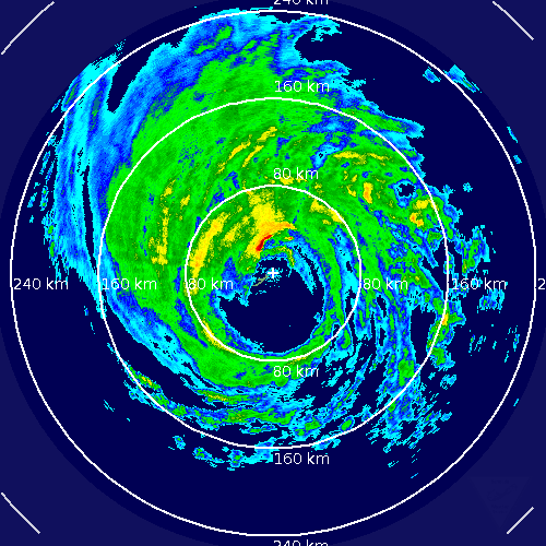 Bermuda Radar Recording of Hurricane Gonzalo (2014) Approach