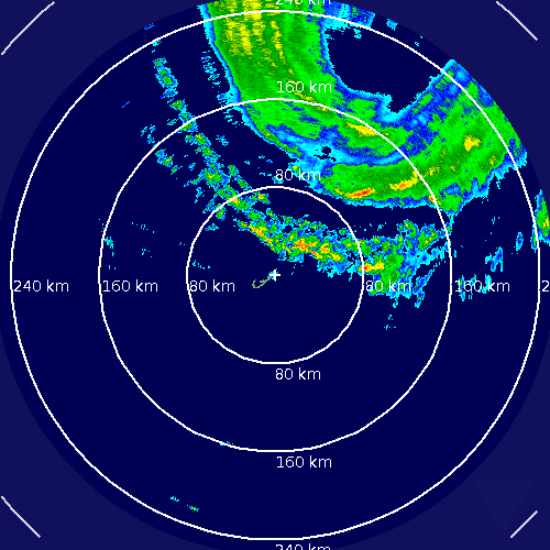 Bermuda Radar Recording of Hurricane Gonzalo (2014) Approach