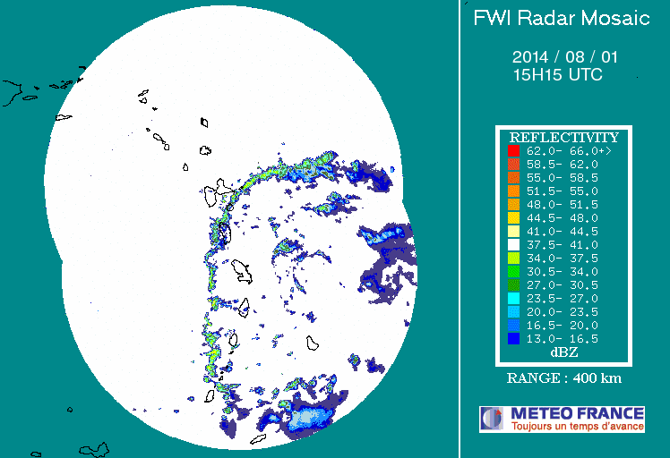 French Antilles Radar Animation for Bertha (Aug 2014) Approach