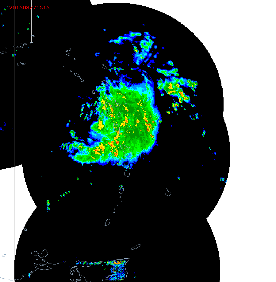 Barbados Weather East Caribbean Radar Animation for Erika (Aug-Sep  2015) Approach