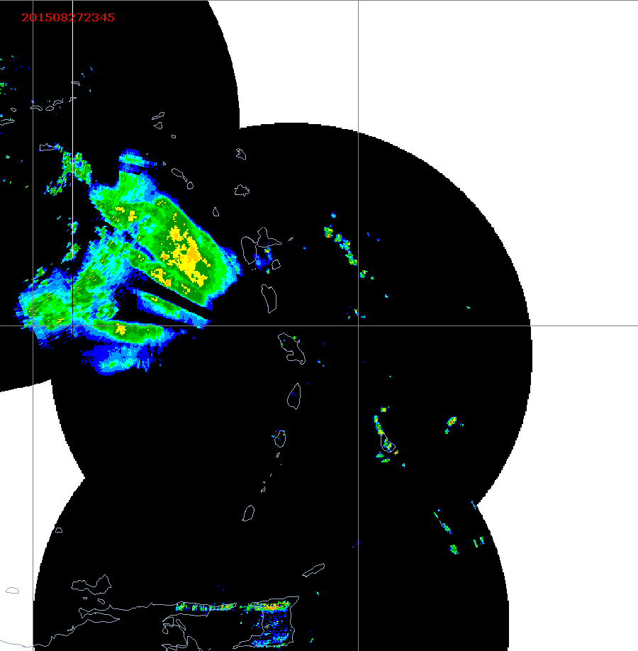 Barbados Weather East Caribbean Radar Animation for Erika (Aug-Sep  2015) Approach