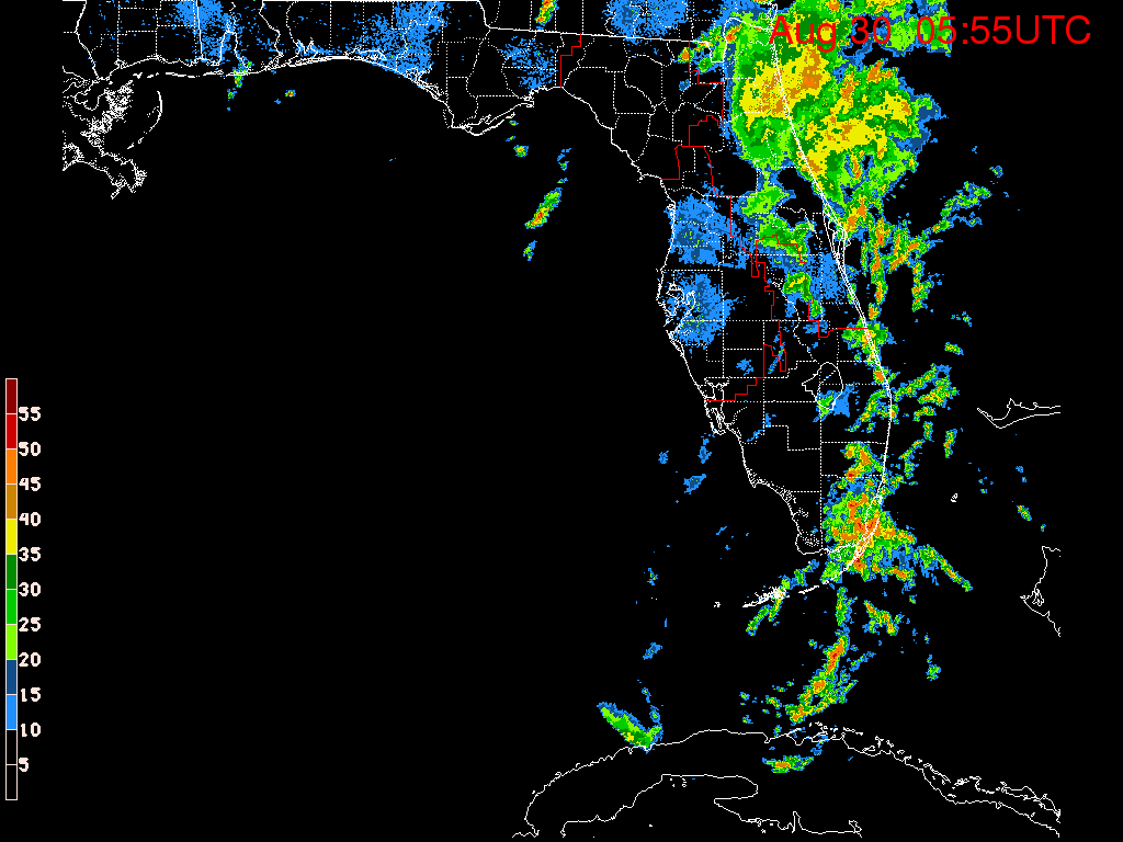 Florida Radar Recording From SFWMD for Erika (2015) Approach