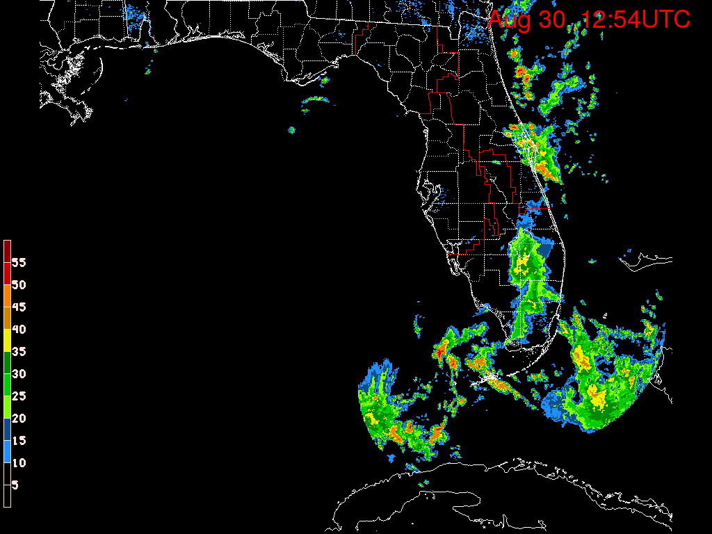 Florida Radar Recording From SFWMD for Erika (2015) Approach