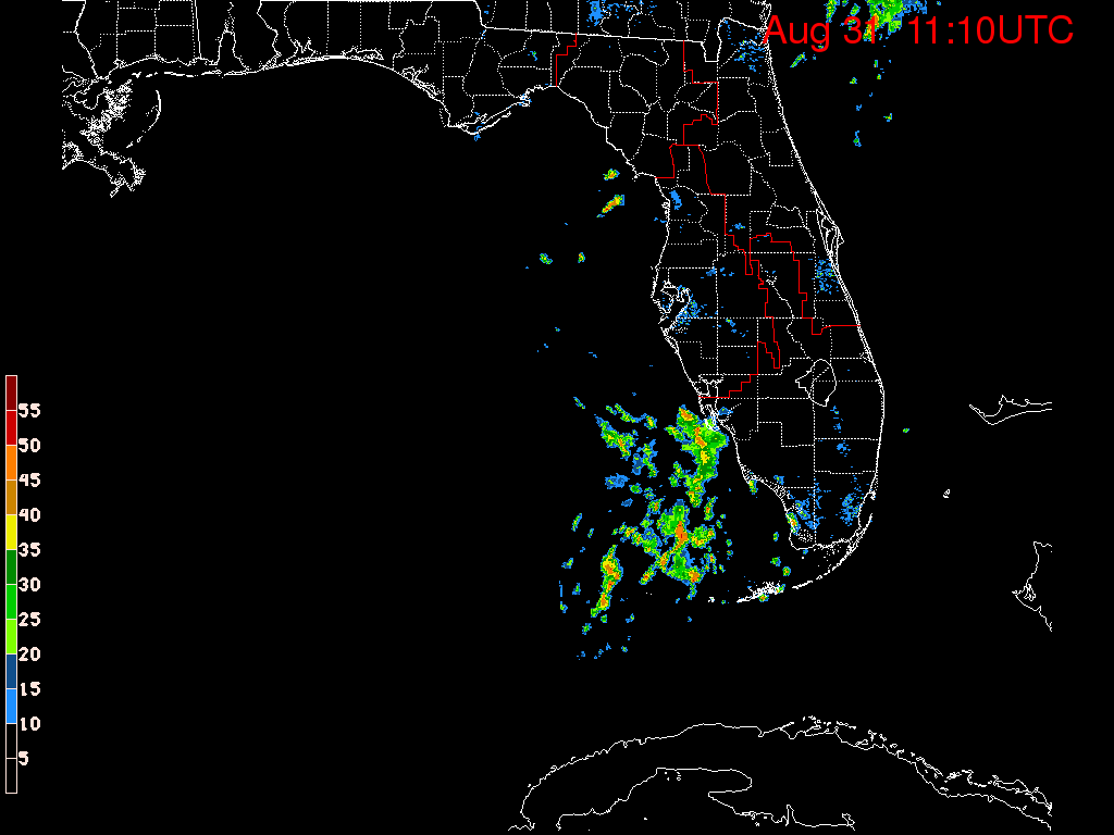 Florida Radar Recording From SFWMD for Erika (2015) Approach