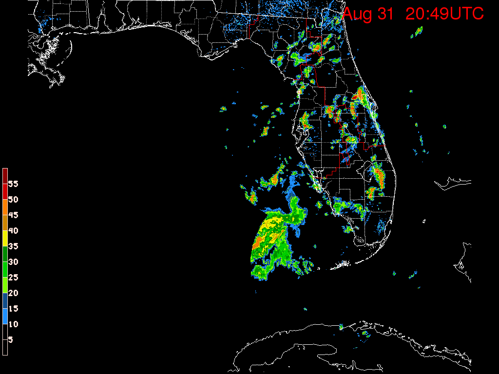 Florida Radar Recording From SFWMD for Erika (2015) Approach