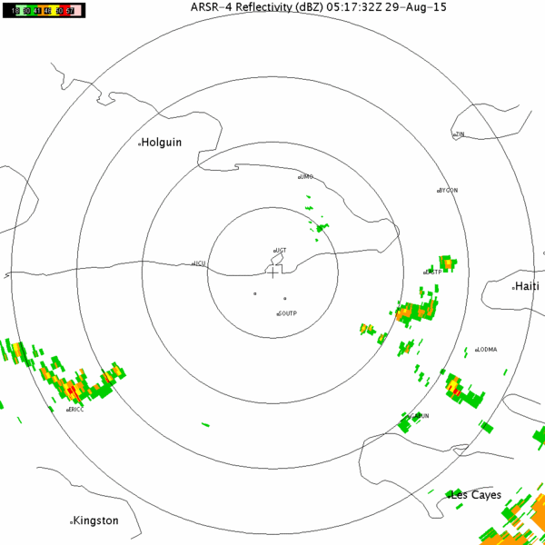 Erika (2015)  Approach Guantanamo Bay, Cuba Radar Recording