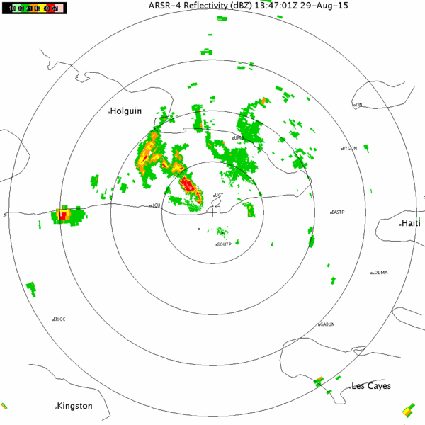 Erika (2015)  Approach Guantanamo Bay, Cuba Radar Recording