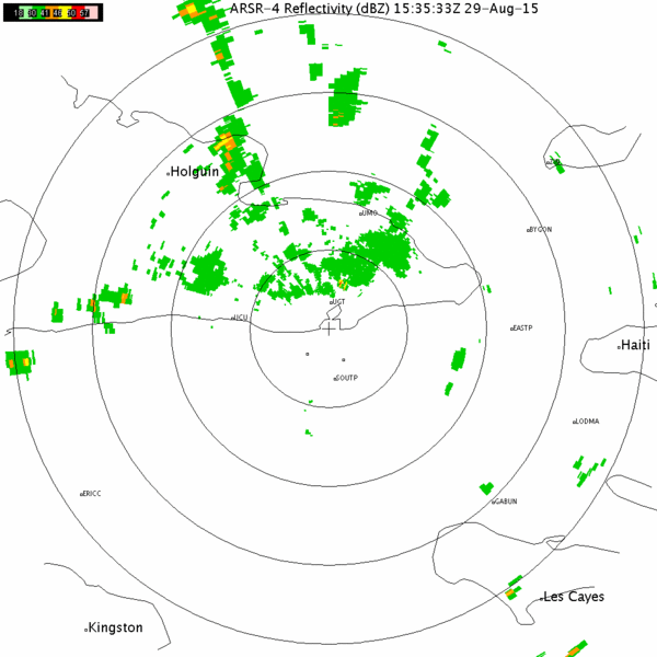 Erika (2015)  Approach Guantanamo Bay, Cuba Radar Recording