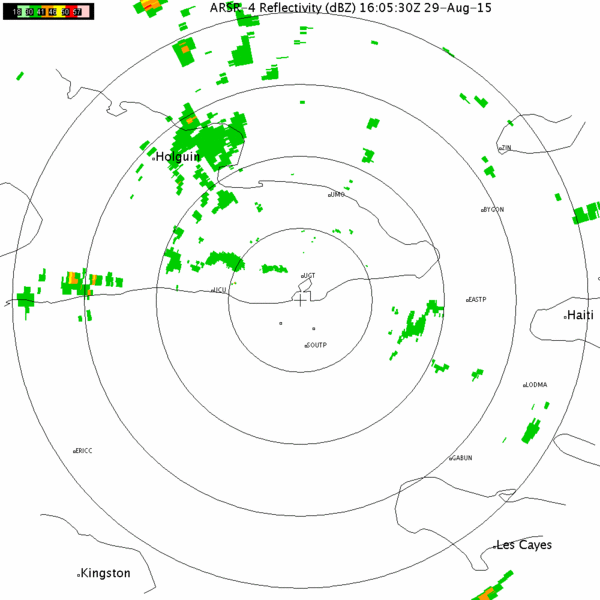 Erika (2015)  Approach Guantanamo Bay, Cuba Radar Recording