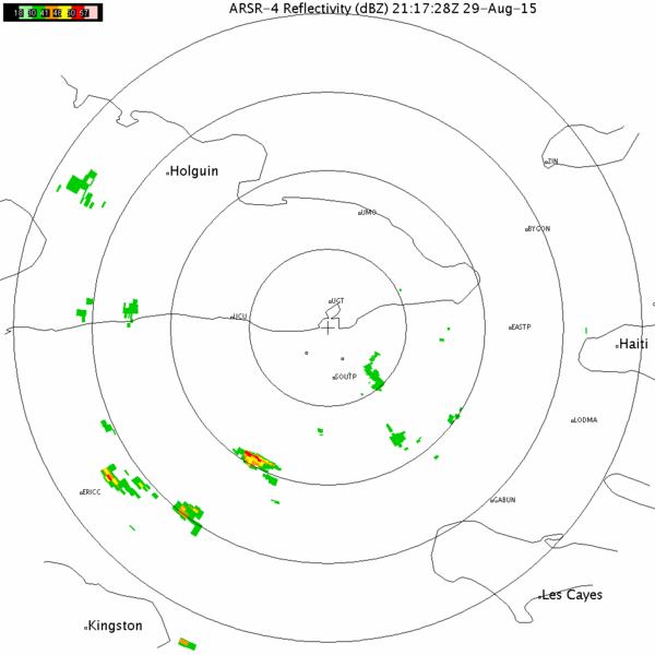 Erika (2015)  Approach Guantanamo Bay, Cuba Radar Recording