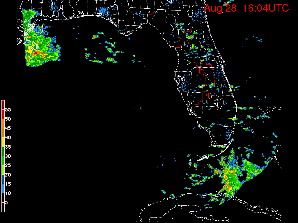 Florida Radar Recording From SFWMD for Hermine (2016) Florida Approach (Aug 2016)