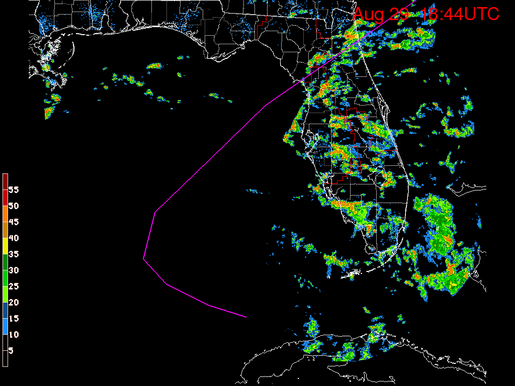 Florida Radar Recording From SFWMD for Hermine (2016) Florida Approach (Aug 2016)