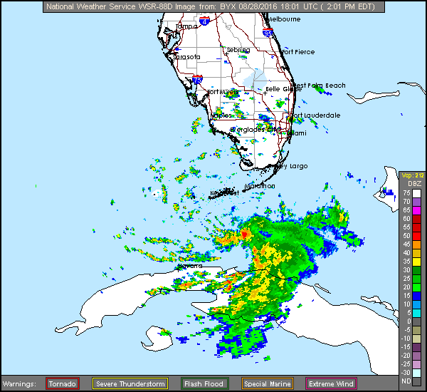Long Range Miami/Key West/Tampa Radar Recording of Hermine (2016) Approach