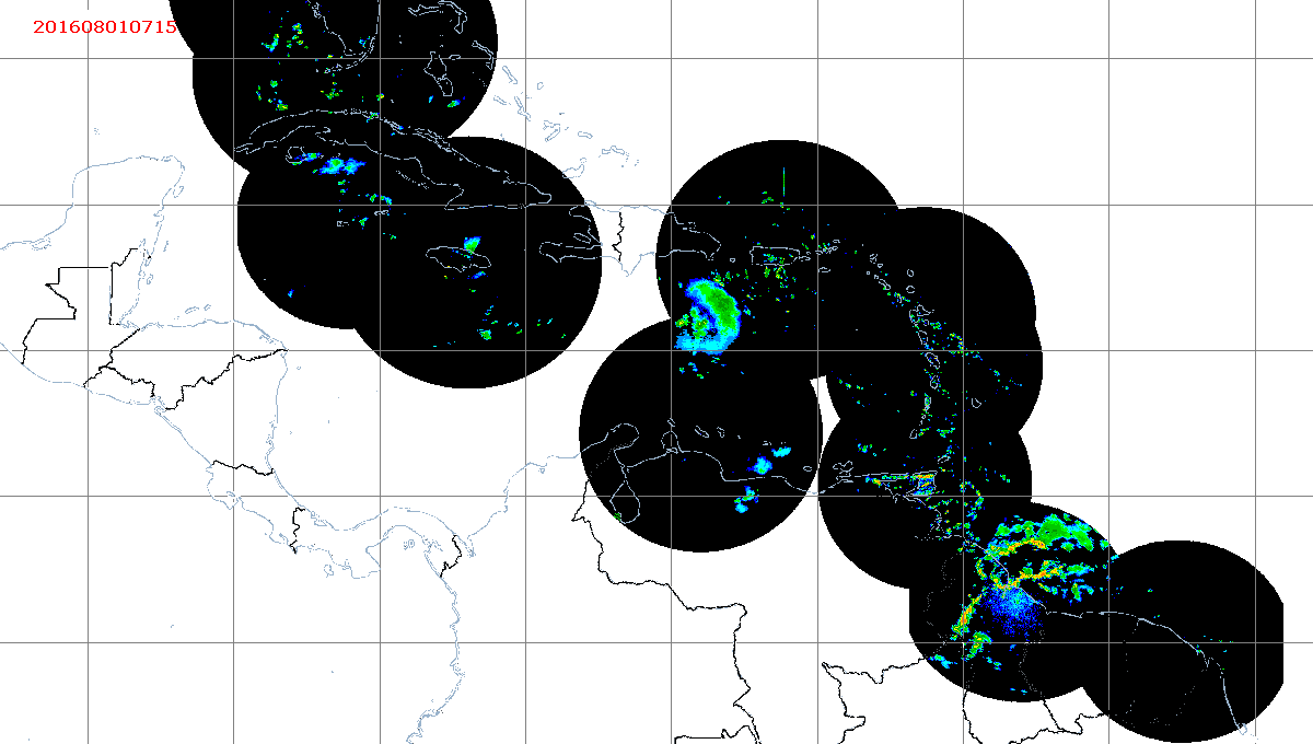Barbados Weather Caribbean Radar Mosaic Animation for Earl 2016 Approach