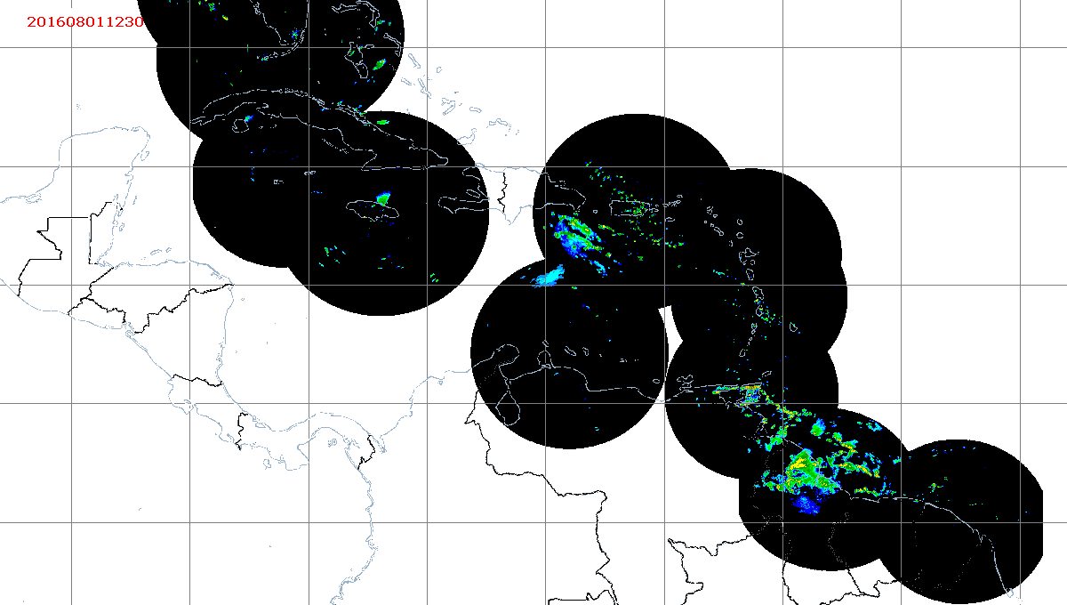 Barbados Weather Caribbean Radar Mosaic Animation for Earl 2016 Approach