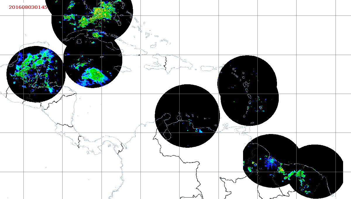 Barbados Weather Caribbean Radar Mosaic Animation for Earl 2016 Approach