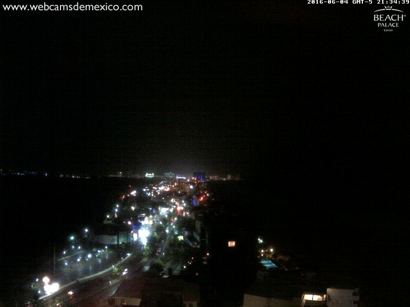 Beach Palace Webcam Cancun recording approach of TD#3 (June 2016)