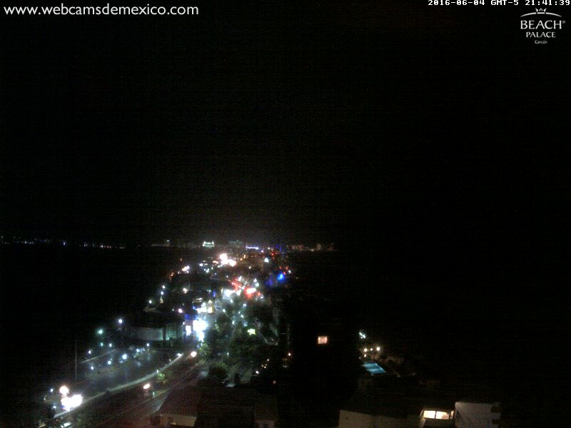 Beach Palace Webcam Cancun recording approach of TD#3 (June 2016)