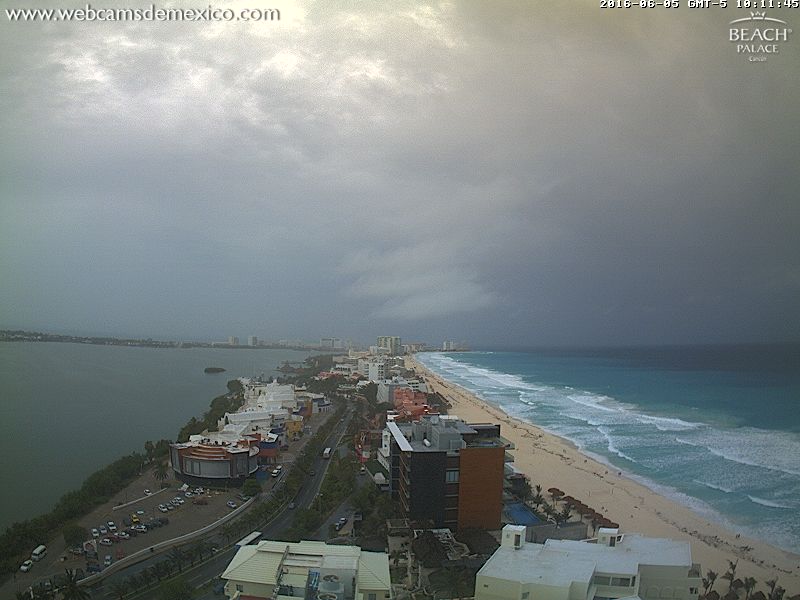 Beach Palace Webcam Cancun recording approach of TD#3 (June 2016)