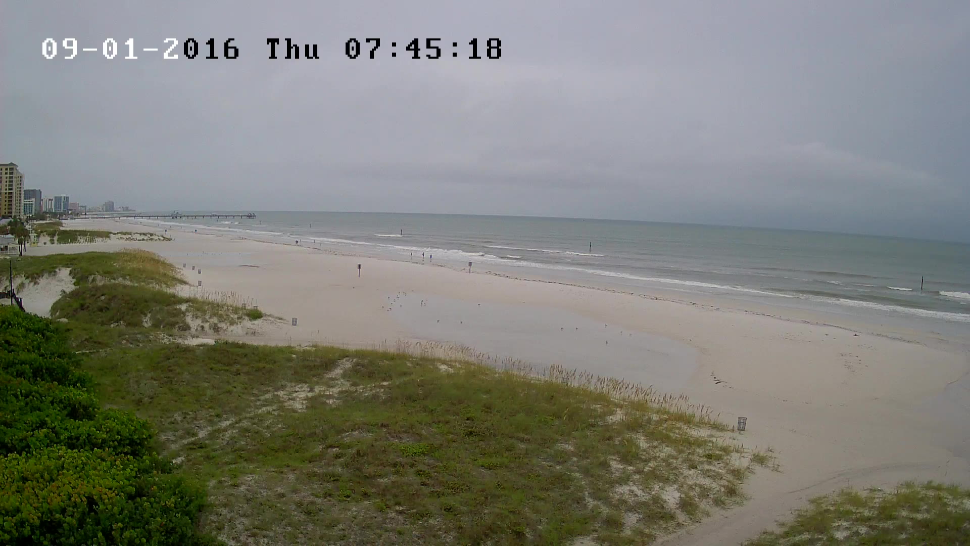 Clearwater Beach Webcam recording approach of Hermine (2016)