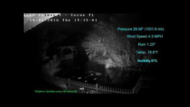 Flhurricane Cocoa Lake Poinsett Canal Cam (Matthew)