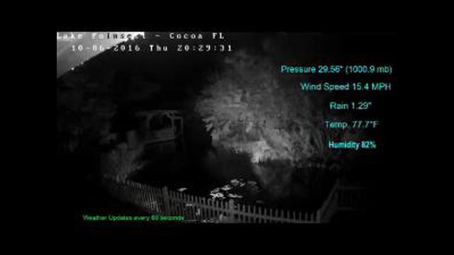 Flhurricane Cocoa Lake Poinsett Canal Cam (Matthew)