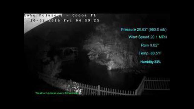 Flhurricane Cocoa Lake Poinsett Canal Cam (Matthew)