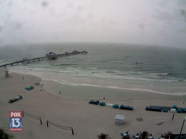 Clearwater Beach: Hilton Cam  recording approach of Tropical Storm Colin (June 2016)