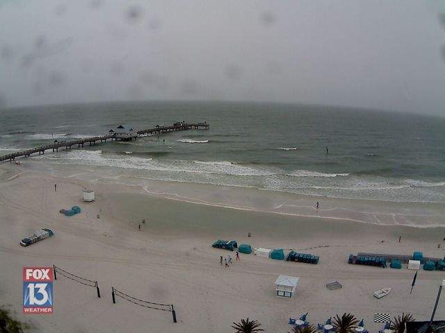 Clearwater Beach: Hilton Cam  recording approach of Tropical Storm Colin (June 2016)