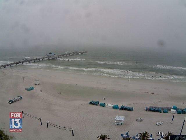 Clearwater Beach: Hilton Cam  recording approach of Tropical Storm Colin (June 2016)