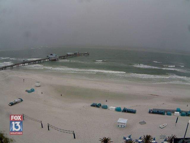 Clearwater Beach: Hilton Cam  recording approach of Tropical Storm Colin (June 2016)