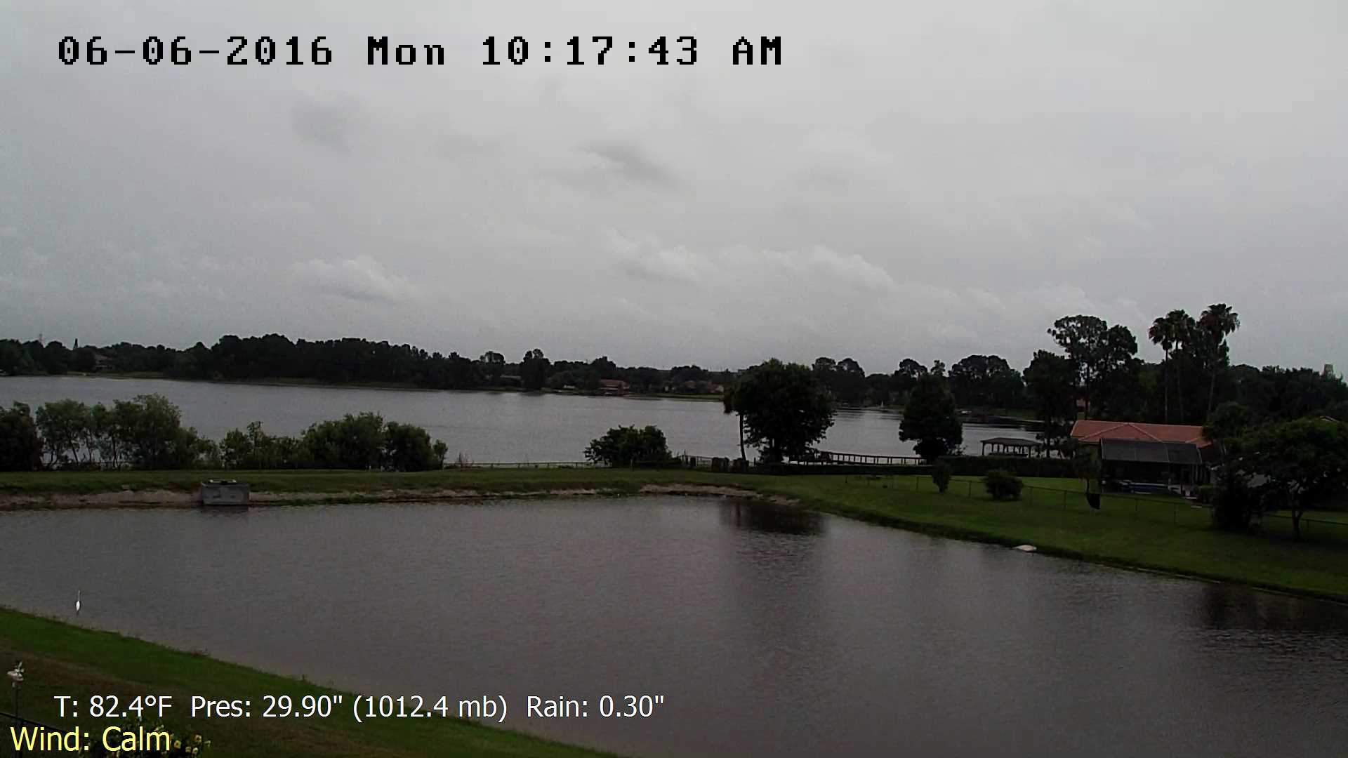 Flhurricane Orlando Cam recording approach of Tropical Storm Colin (June 2016)