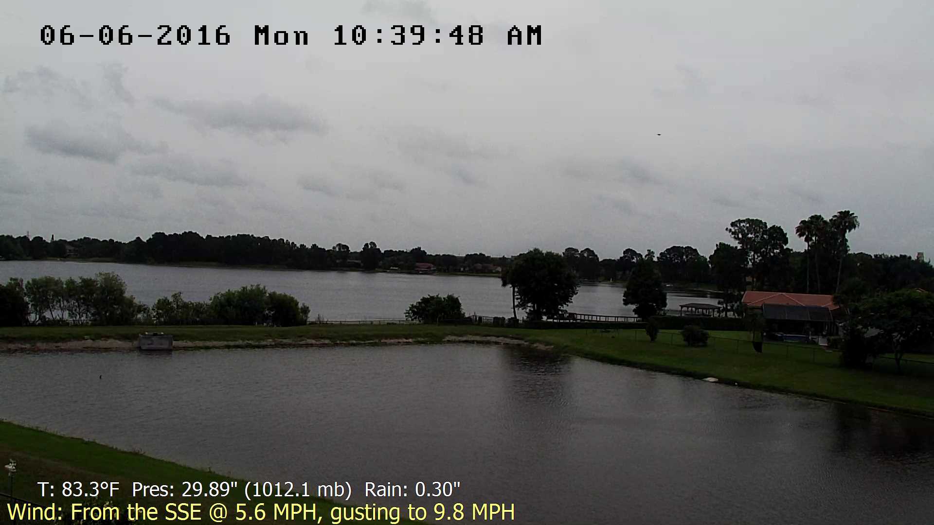 Flhurricane Orlando Cam recording approach of Tropical Storm Colin (June 2016)