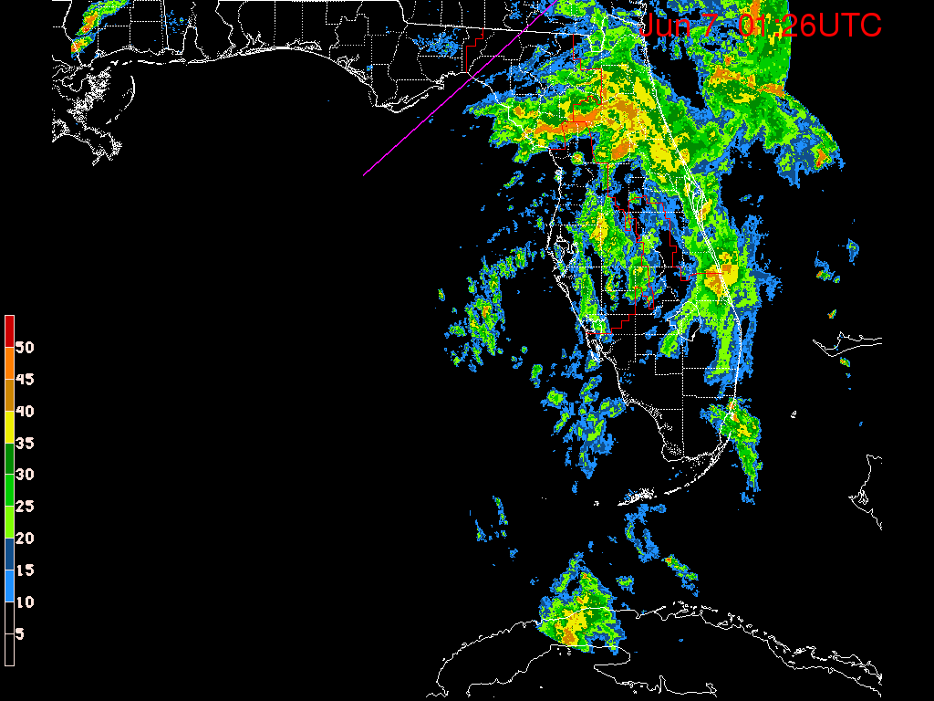 Florida Radar Recording From SFWMD for Tropical Storm Colin (June 2016) Approach