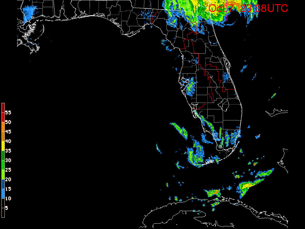 Florida Radar Recording From SFWMD for Matthew (2016) Florida Approach