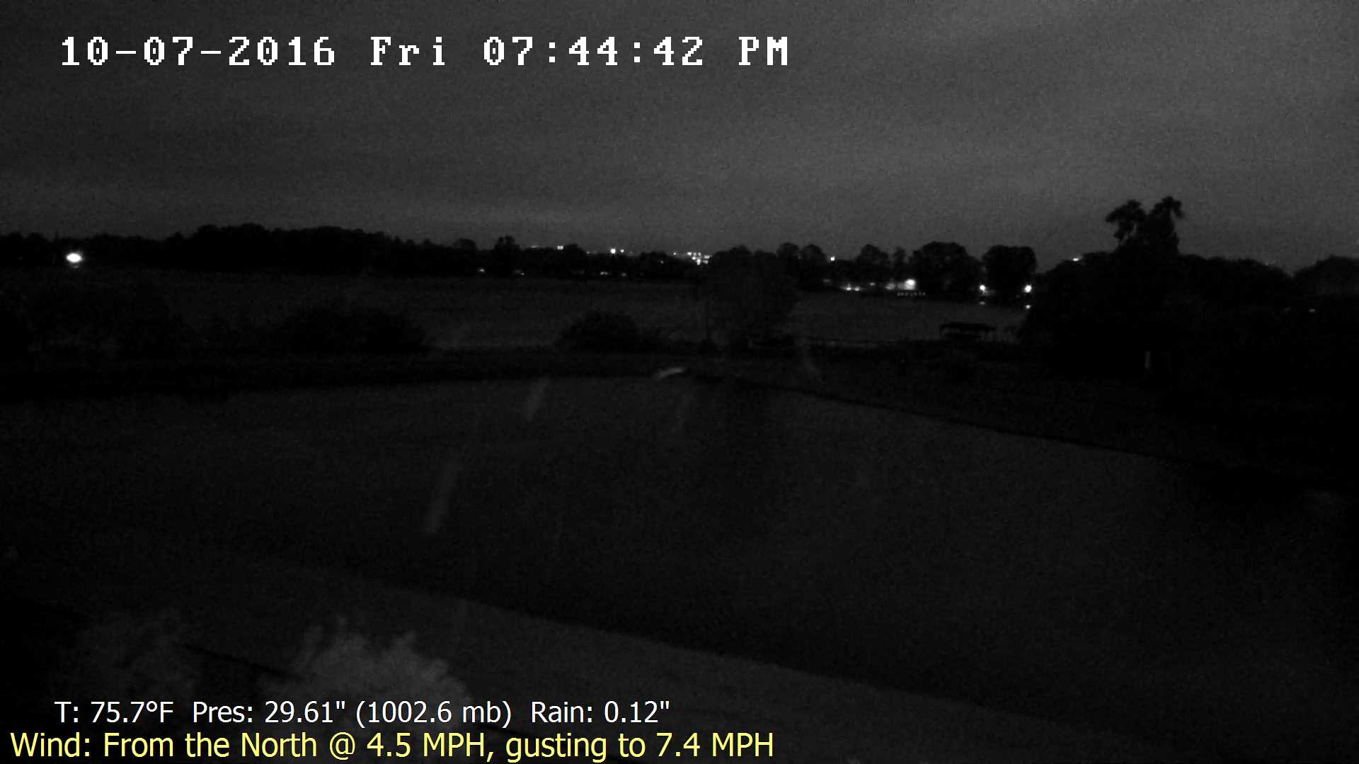 Flhurricane Orlando Lake Marsha Cam recording approach of Matthew (2016)
