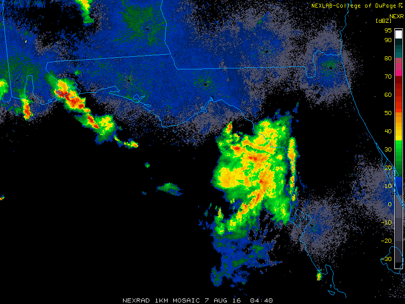 Florida Panel Radar Recording for Gulf (Aug 2016) System