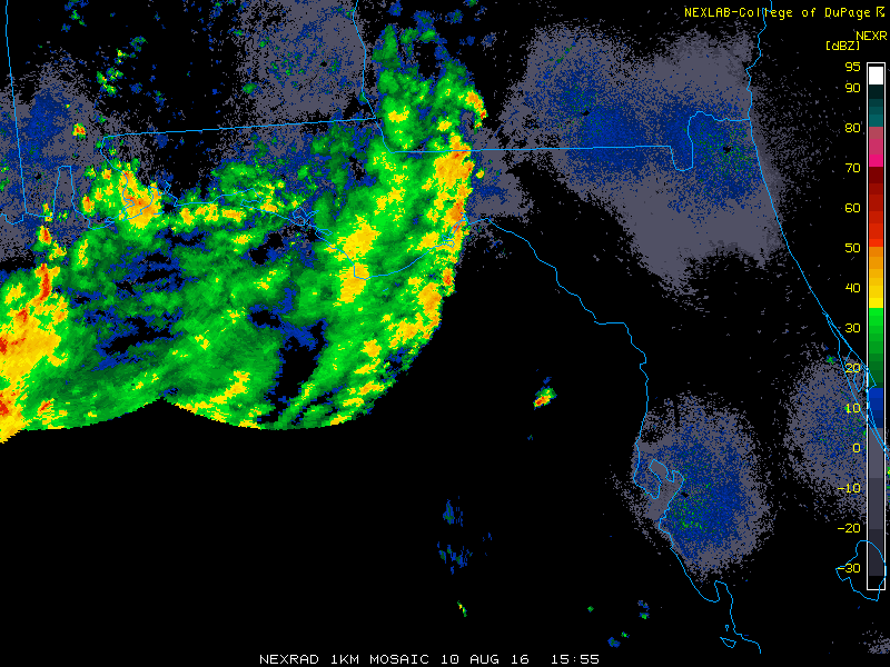 Florida Panel Radar Recording for Gulf (Aug 2016) System