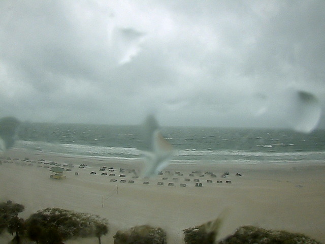 Sirata Resort Webcam St. Pete recording approach of Tropical Storm Colin (June 2016)