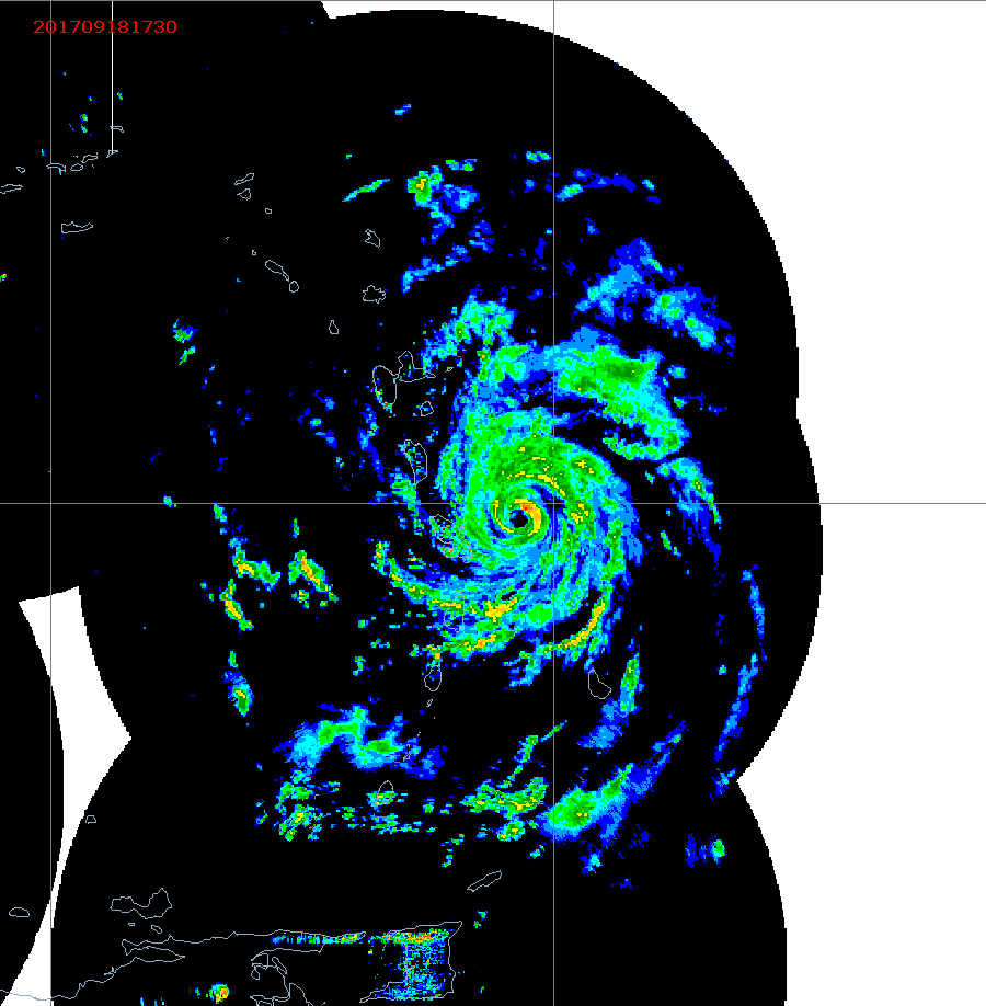 Barbados Weather E. Caribbean Radar Mosaic Animation for Maria (2017)