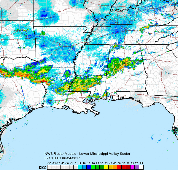 Southern Mississippi Valley Sector Radar Recording of Cindy (2017) Approach Southern Mississippi Valley Sector Radar Recording of Cindy (2017) Approach