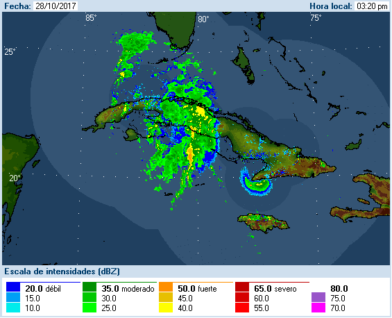 Cuban Radar Recording of Philippe (2017) Approach