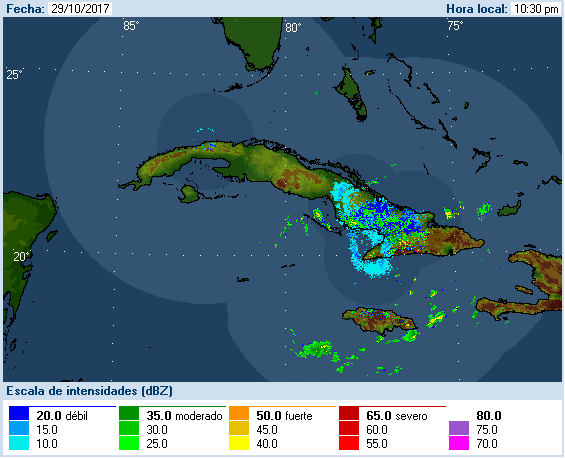 Cuban Radar Recording of Philippe (2017) Approach Cuban Radar Recording of Philippe (2017) Approach