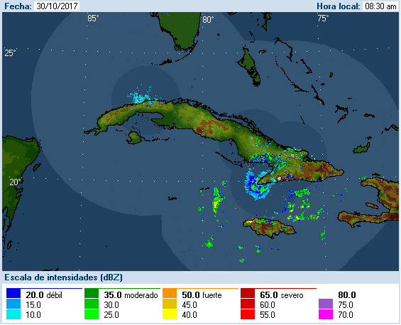 Cuban Radar Recording of Philippe (2017) Approach