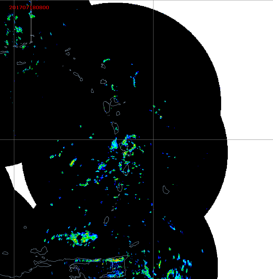Barbados Weather E. Caribbean Radar Mosaic Animation for Don (2017)