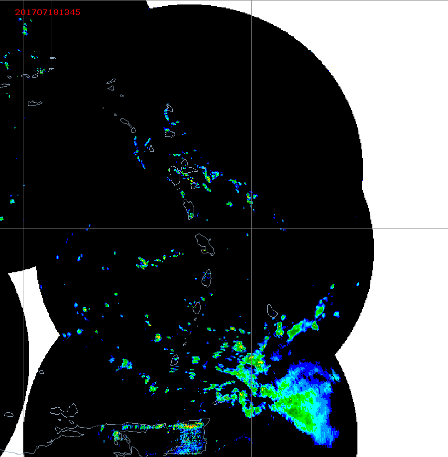 Barbados Weather E. Caribbean Radar Mosaic Animation for Don (2017)